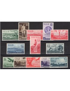 1936 - Orazio, serie n° 398/405 + P.A. 95/99. Cert.: IC. Cat. € 700 (**)