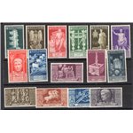 1937 - Augusto, serie n° 416/25 + P.A. 106/10 con ottima centratura. Cert.: Biondi. Cat. € 1.800 (**)