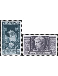 1937 - Augusto, serie n° 416/25 + P.A. 106/10. Cert.: Biondi. Cat. € 900 (**)