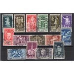 1937 - Augusto, serie n° 416/25 + P.A. 106/10 con annulli originali in data. Cert.: IC. Cat. € 1.800 (U)