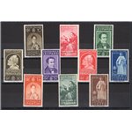 1937 - Uomini Illustri, serie n° 426/35. Cat. € 200 (**)