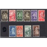 1937 - Uomini Illustri, serie n° 426/35. Cert.: IC. Cat. € 950 (U)