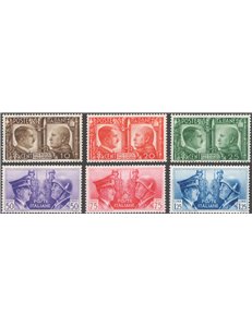 1941 - Fratellanza Italo Tedesca, serie n° 452/57. Cat. € 140 (**)
