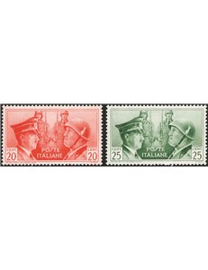 1941 - Fratellanza Italo Tedesca, serie n° 457A/457C. Cert.: Biondi. Cat. € 500 (**)
