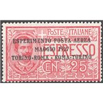 1917 - P.A. Volo Torino - Roma - Torino, n° 1. Cat. € 90 (**)