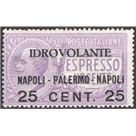 1917 - P.A. Volo Napoli - Palermo - Napoli, n° 2. Cat. € 90 (**)