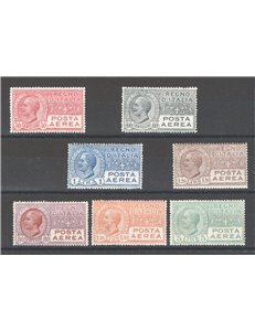 1926/28 - P.A. Vittorio Emanuele, serie n° 2A/7 con ottima centratura. Cert.: Biondi. Cat. € 1.950 (**)