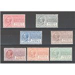 1926/28 - P.A. Vittorio Emanuele, serie n° 2A/7 con ottima centratura. Cert.: Biondi. Cat. € 1.950 (**)