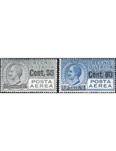 1926/28 - P.A. Vittorio Emanuele, serie n° 8/9. Cert.: IC. Cat. € 325 (**)