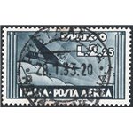 1/6/1933 - P.A. espresso aereo 2,25 £ ardesia, n° 44. Firm.: Chia. Cert.: IC. Cat. € 325 (U)