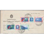 1933 - P.A. Crociera Nord Atlantica Balbo, la serie dei trittici “Ques” su ampio frammento delle Poste annullata a Napoli il 6° 