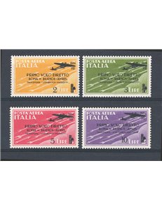 1934 - P.A. Volo Roma - Buenos Aires, serie n° 56/59. Cat. € 150 (**)