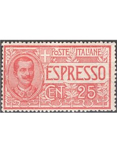 1903 - Espressi 25 c., n° 1. Cat. € 225 (**)