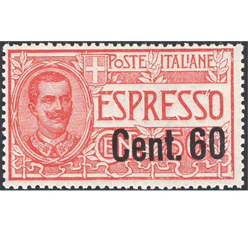 1922 - Espressi Vittorio Emanuele 60 c. su 50 rosso, n° 6. Cert.: IC. Cat. € 225 (**)