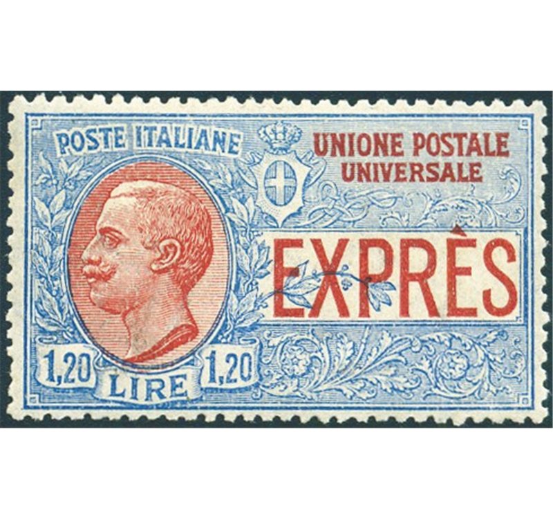 1922 - Espressi 1,20 £ non emesso, n° 8 con ottima centratura. Cert.: Biondi. Cat. € 2.400 (**)
