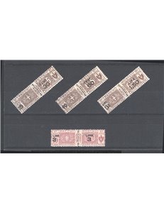 1923/25 - Pacchi postali soprast., nodo di Savoia, serie n° 20/23. Cat. € 65 (**)
