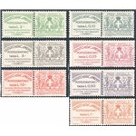 1936 - Francobolli assicurativi per pacchi postali e lettere raccomandate, la serie n° 10/16. Cert.: IC. Cat. € 8.275 (**)