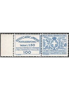 1936 - Francobolli assicurativi per pacchi postali e lettere raccomandate 1,75 £ azzurro, n° 17. Cert.: IC. Cat. € 400 (**)