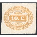 1863 - Segnatasse 10 c. ocra, n° 1. Firm.: Chia. Cert.: Biondi. Cat. € 4.000 (**)