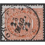 1869 - Segnatasse cifra 10 c. giallo, n° 2. Cat. € 100 (U)