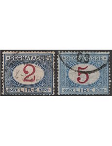 1903 - Segnatasse valori complementari, serie n° 29/30. Cat. € 130 (U)