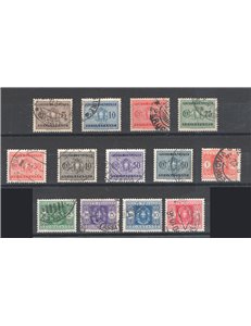1934 - Segnatasse stemma sabaudo, serie n° 34/46. Cat. € 150 (U)