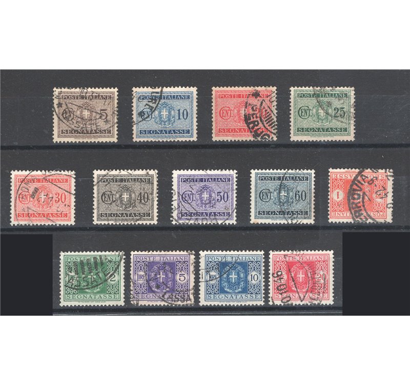 1934 - Segnatasse stemma sabaudo, serie n° 34/46. Cat. € 150 (U)