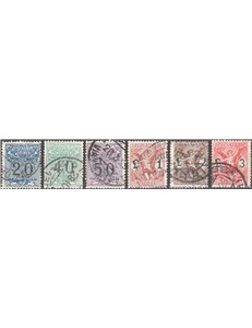 1924 - Segnatasse vaglia soggetti allegorici, n° 1/6. Cat. € 140 (U)