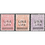 1913 - Servizio commissioni, serie n° 4/6 con ottima centratura. Cert.: IC. Cat. € 2.550 (**)