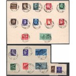 1942 - Posta militare, la serie n° 1/20 su frammenti con annulli originali di “POSTA MILITARE 10”. Cat. € 400 (U/Fr).