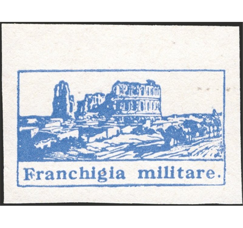 1943 - Franchigia Militare Tunisia, Anfiteatro El Djem non dent., senza gomma come da emissione, n° 1b. Firm.: Chia. Cert.: IC. 