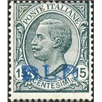 1922/23 - BLP 15 c. grigio soprast. del 2° tipo, n° 6. Cert.: Biondi. Cat. € 3.200 (**)