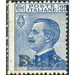 1922/23 - BLP 25 c. azzurro con soprast. 2° tipo, n° 8. Cert.: Biondi. Cat. € 550 (**)