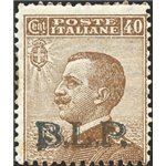 1922/23 - BLP 40 c. bruno con soprast. 2° tipo, n° 9A. Cert.: Biondi. Cat. € 380 (*)