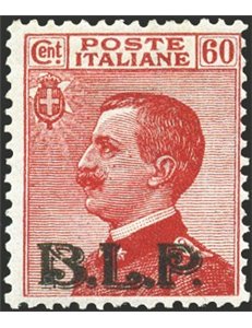 1922/23 - BLP 60 c. carminio soprast. del 2° tipo, n° 11. Cert.: Biondi. Cat. € 3.750 (*)