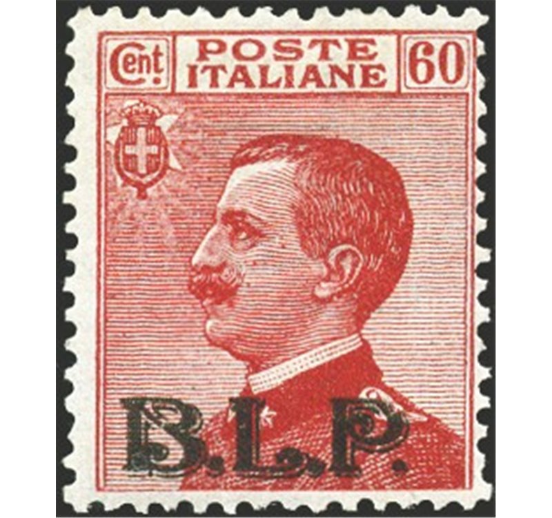 1922/23 - BLP 60 c. carminio soprast. del 2° tipo, n° 11. Cert.: Biondi. Cat. € 3.750 (*)