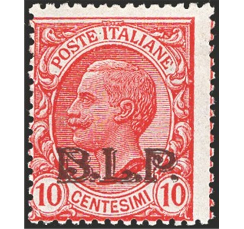 1923 - BLP 15 c. con soprast. tipografica del 3° tipo, n° 13. Cert.: IC. Cat. € 400 (**)