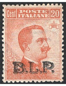 1923 - BLP 15 c. grigio con soprast. tipografica del 3° tipo, n° 15. Cert.: IC. Cat. € 1.625 (**)
