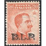 1923 - BLP 15 c. grigio con soprast. tipografica del 3° tipo, n° 15. Cert.: IC. Cat. € 1.625 (**)