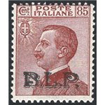 1923 - BLP 85 c. bruno rosso con soprast. del 3° tipo, n° 18. Firm.: AD - ED. Cert.: Apicella. Cat. € 1.375 (**)