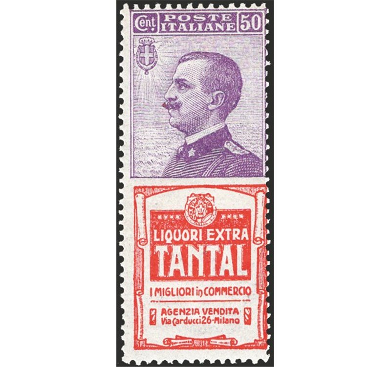 1924/25 - Pubblicitari Michetti 50 c. violetto Tantal, n° 18. Cert.: Cilio. Cat. € 2.500 (**)
