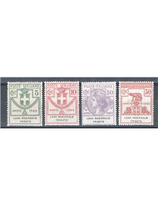 1924 - Parastatali Lega Nazionale Trieste, serie n° 42/45. Firm.: RD. Cert.: IC. Cat. € 4.800 (**)