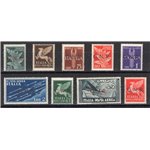 1944 - RSI P.A. Soggetti allegorici soprast. di Verona, serie n° 117/25. Cert.: Biondi. Cat. € 4.800 (**)