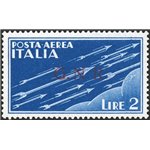 1944 - RSI P.A. 2 £ azzurro soprast. di Brescia 1° tipo "G.N.R.", n° 122I. Cert.: Biondi. Cat. € 6.750 (**)