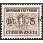 1944 - RSI Segnatasse con soprast. Brescia fortemente spostata a destra, n° 47/Ibaa. Firm.: Raybaudi. Cert.: IC. Cat. € 225 (**)