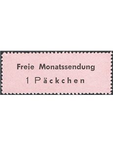 1944 - RSI Franchigia militare per pacchi Licenza spedizione per pacchetto postale mensile delle truppe tedesche. Esemplare rosa