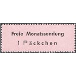 1944 - RSI Franchigia militare per pacchi Licenza spedizione per pacchetto postale mensile delle truppe tedesche. Esemplare rosa