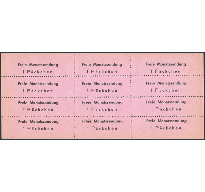 1944 - RSI Franchigia militare licenza spedizione per pacchetto postale mensile per le truppe. Stampa su carta rosa. Tipografia 