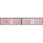 1945 - Luogotenenza Pacchi postali soprast., serie n° 60/65. Cert.: IC. Cat. € 450 (**)