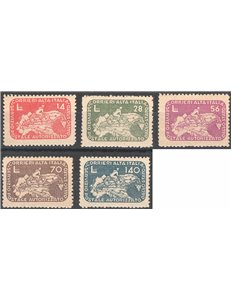 1945 - Luogotenenza Coralit Ciclista, serie n° 8/12. Cert.: IC. Cat. € 320 (**)